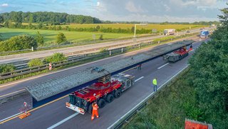 SPMT beim Schwertransport im Bereich Brückenbau und Infrastruktur